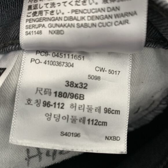 Levi’s 511 Jeans Mens 38x32 Slim Straight Grey/Soft Black Wash Stretch 5-Pocket - Picture 2 of 7